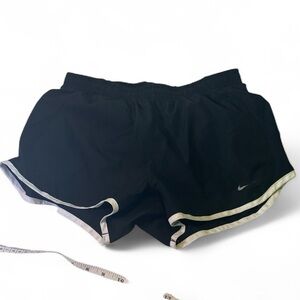 Nike Women's Black Athletic Shorts with White Trim Size S